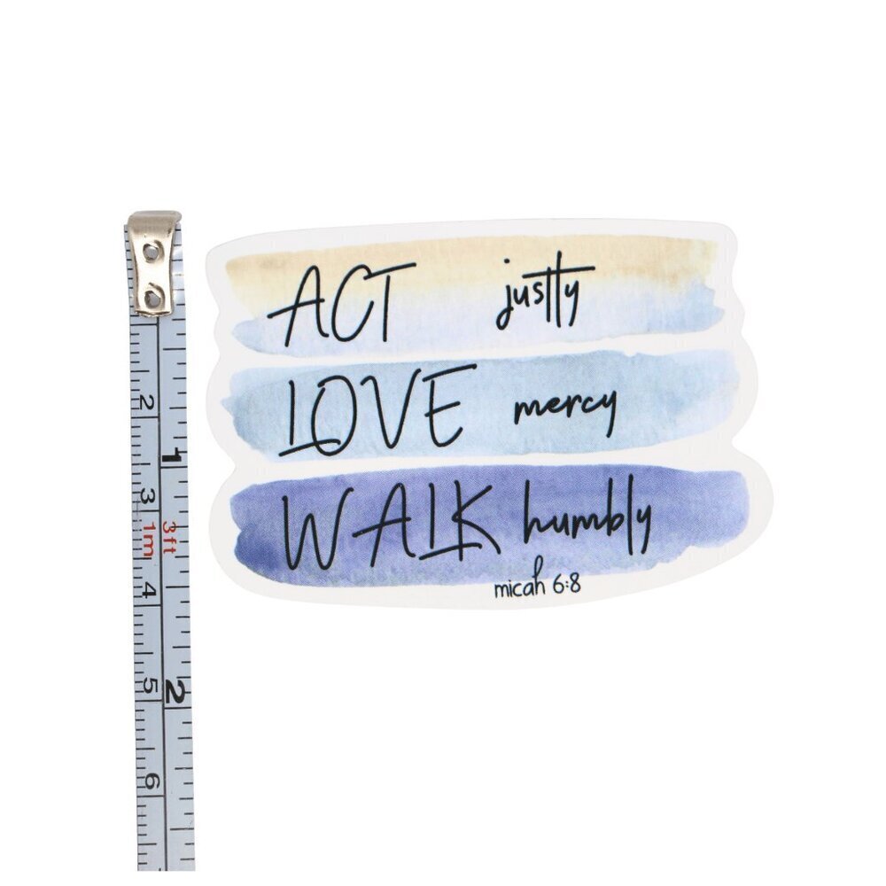 Sticker Bundles 12x$6 Religious Christian Bible Verse Micah 6:8 - Picture 2 of 3